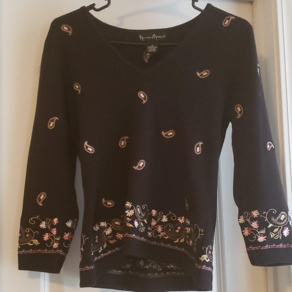Mercer and Madison Embroidered Sweater